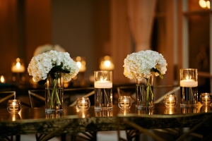 Hydrangea and Candle Decor