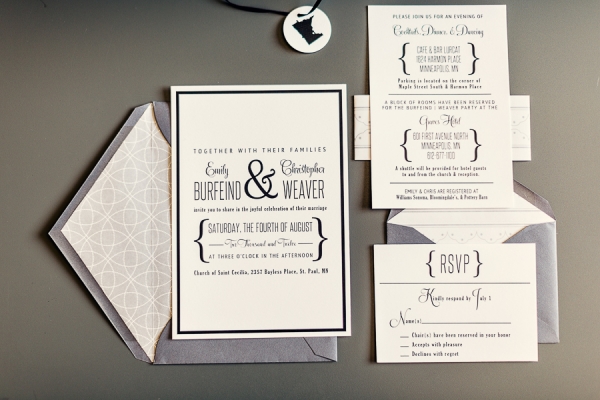 Modern Silver and Gold Wedding Stationery