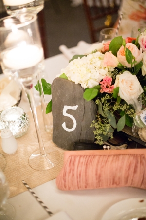 Painted Table Number on Rock