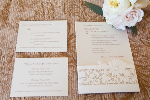 Paper Lace Detail on Wedding Stationery