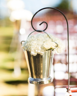 White Flowers in Mint Julep Cup