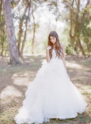Bride in Ruffled Gown