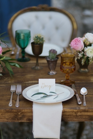 Gold and White Place Setting