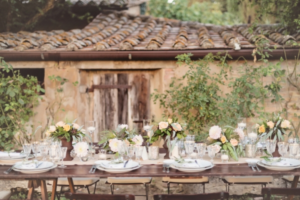 Outdoor Italian Countryside Wedding Reception