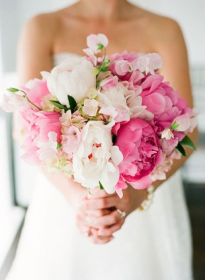 Peony Rose and Sweet Pea Bouquet by Southern Blooms