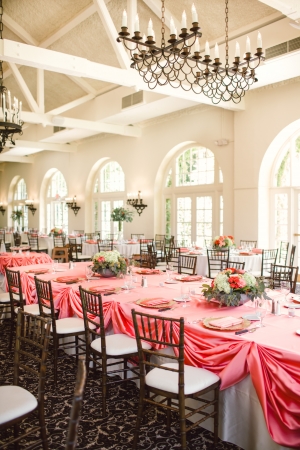 Pink and Green Reception Decor
