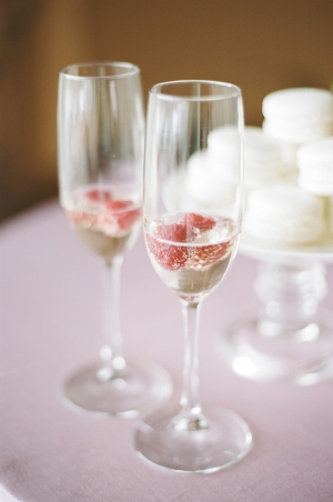 Raspberries in Champagne