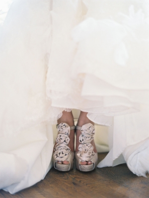 Rosebud Platform Bridal Shoes