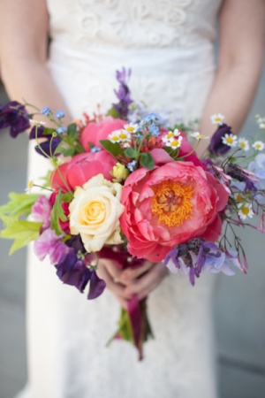 Spring Peony and Rose Bouquet by Sprout Home