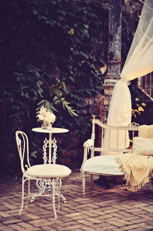 Vintage Seating Area at Reception