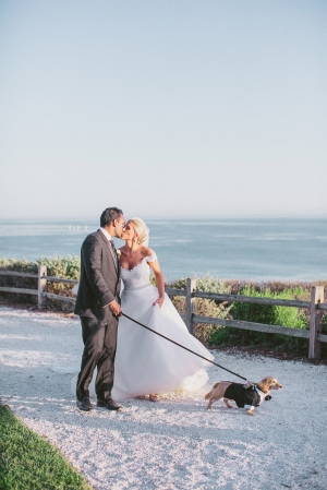 Bride and Groom with Dog1