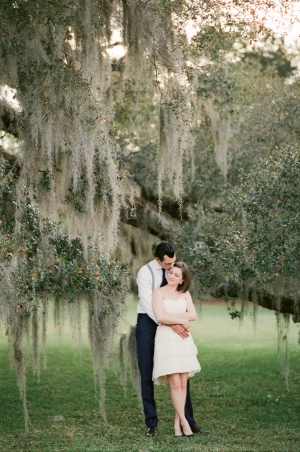 Couple Under Tree with Spanish Moss
