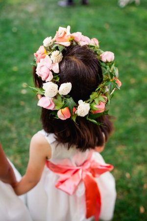Flower Girl with Rose Wreath