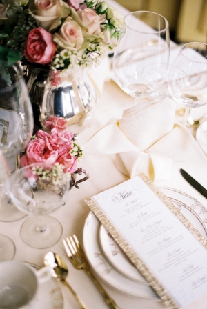 Gold Vintage Inspired Reception Table