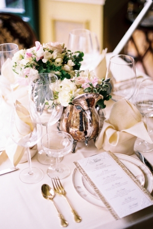 Gold and Mauve Wedding Table