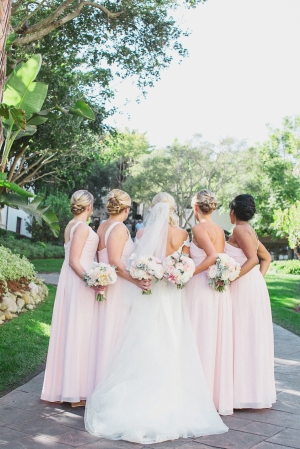 Long Pink Bridesmaids Dresses