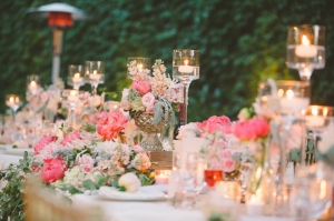 Lush Pink and Green Centerpiece