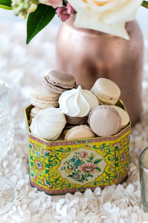 Macarons in Vintage Tea Tin