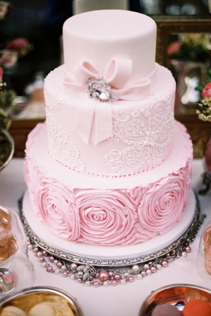 Pale Pink Wedding Cake