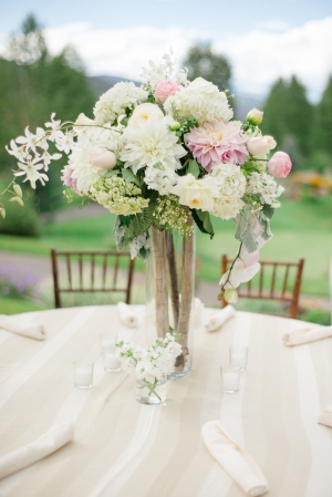 Pale Purple and Ivory Centerpiece