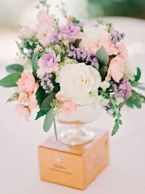 Pastel Florals in Silver Vase