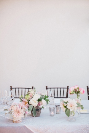 Peach and Ivory Centerpiece