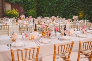 Pink and Gold Winery Wedding