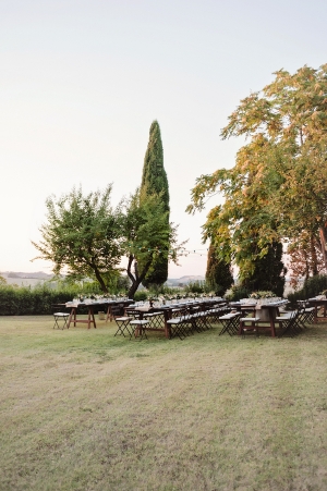 Reception on the Lawn in Tuscany