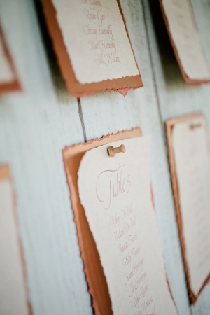 Rustic Paper Seating Chart