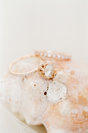 Sparkly Rose Gold Wedding Rings