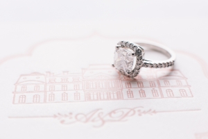 Sparkly Square Diamond Engagement Ring