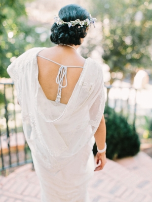 White Lace Wedding Sari