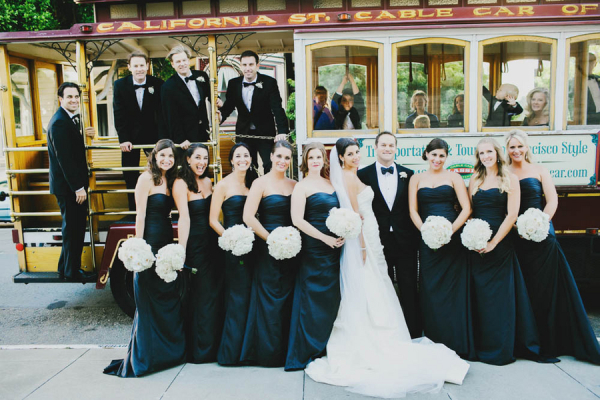Bridal Party on Cable Car