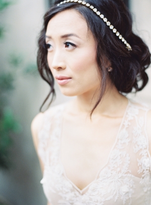 Bride in Crystal Headpiece