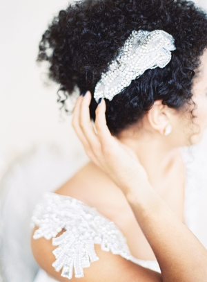 Bride in Pearl Headpiece
