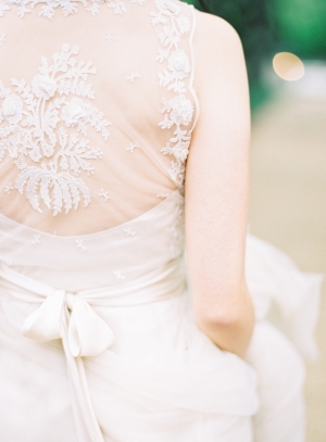Embroidered Back Wedding Gown