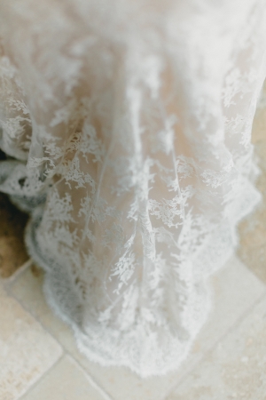 Embroidered Lace Bridal Gown Train