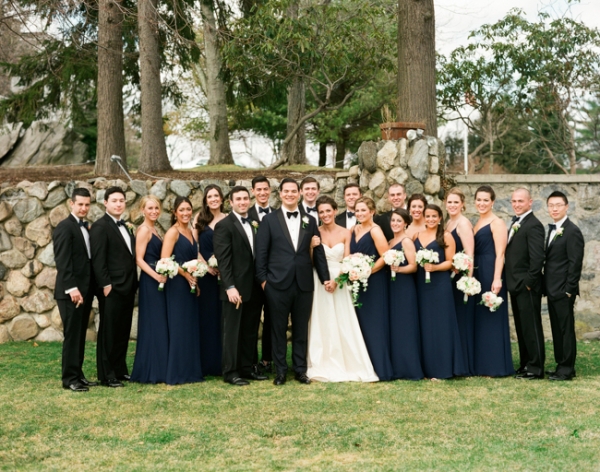 Navy and Black Bridal Party