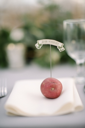 Place Card in Potato