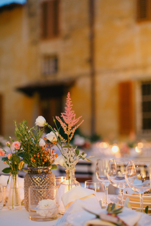 Romantic Floral Table Decor Italian Reception Ideas