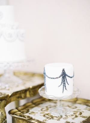 Silver Flaked Wedding Cake