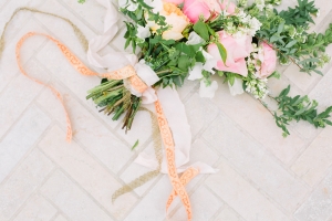 Vintage Ribbons on Bouquet