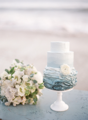 Blue Ocean Inspired Wedding Cake