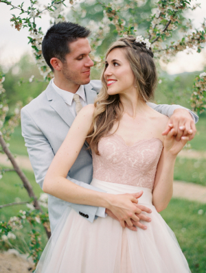 Bride in Pink Gown