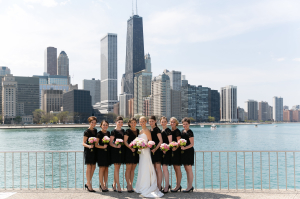 Bridesmaids by Lake Michigan