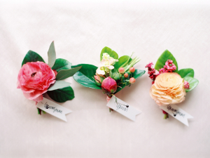 Bright Pink Boutonnieres