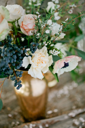 Centerpiece with Berries and Anemones