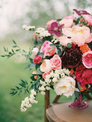 Crimson and Burgundy Wedding Flowers