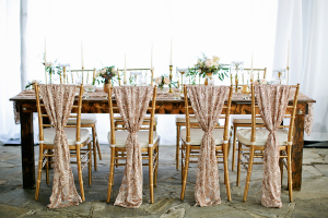 Gold Sparkly Chair Covers