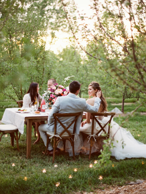 Outdoor Orchard Wedding Setting